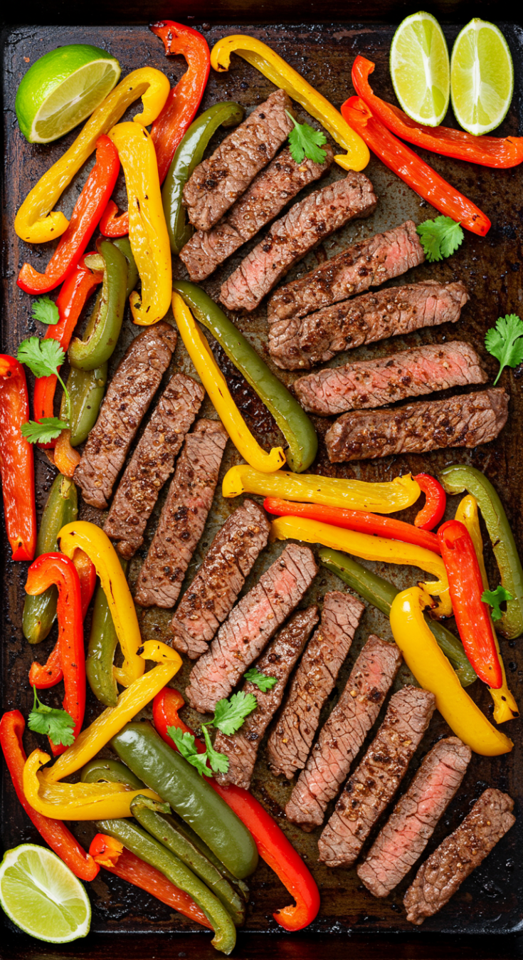 Sheet Pan Steak Fajitas Recipe