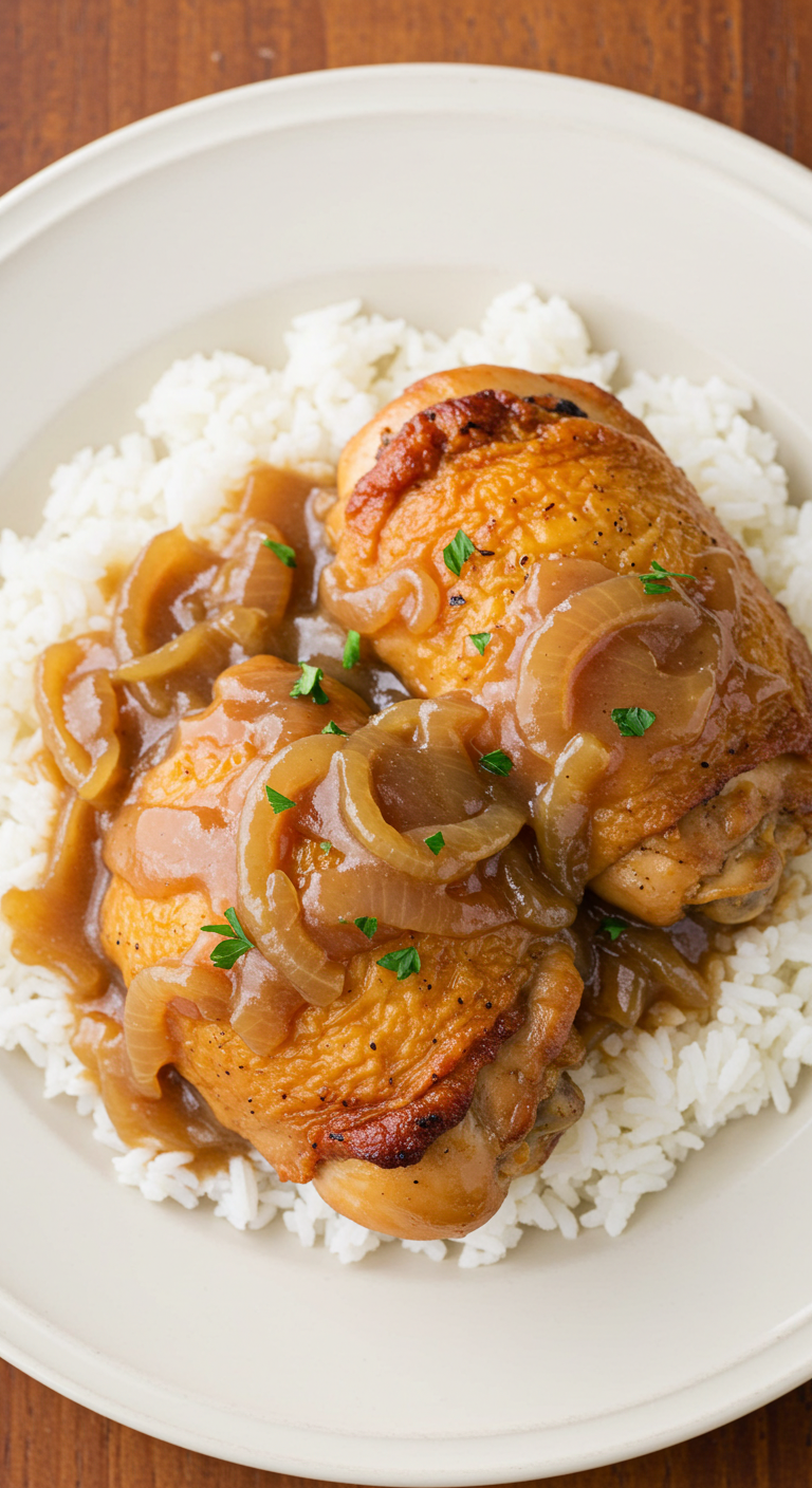 Smothered Chicken and Rice
