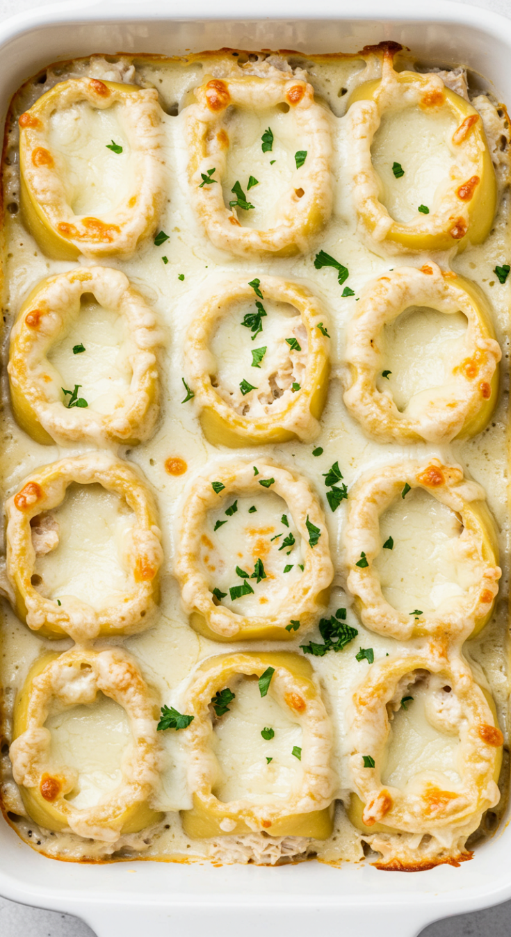 Chicken Alfredo Lasagna Rolls