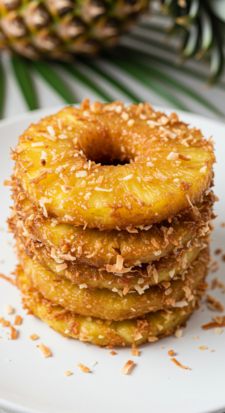 Fried Pineapple with Coconut Crust