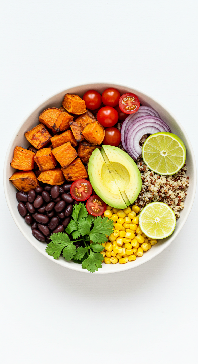 Healthy Sweet Potato Burrito Bowl