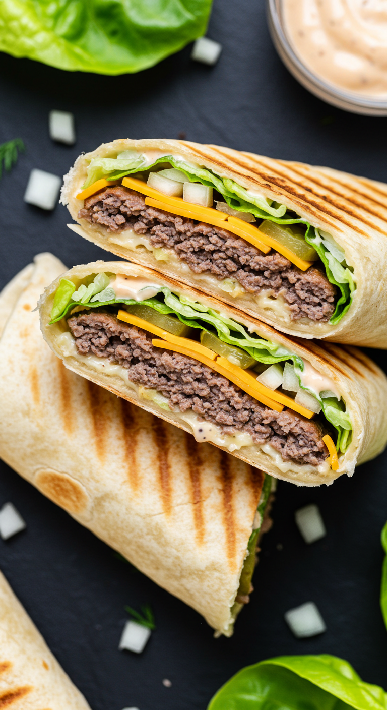 Homemade Big Mac Wraps with Secret Sauce
