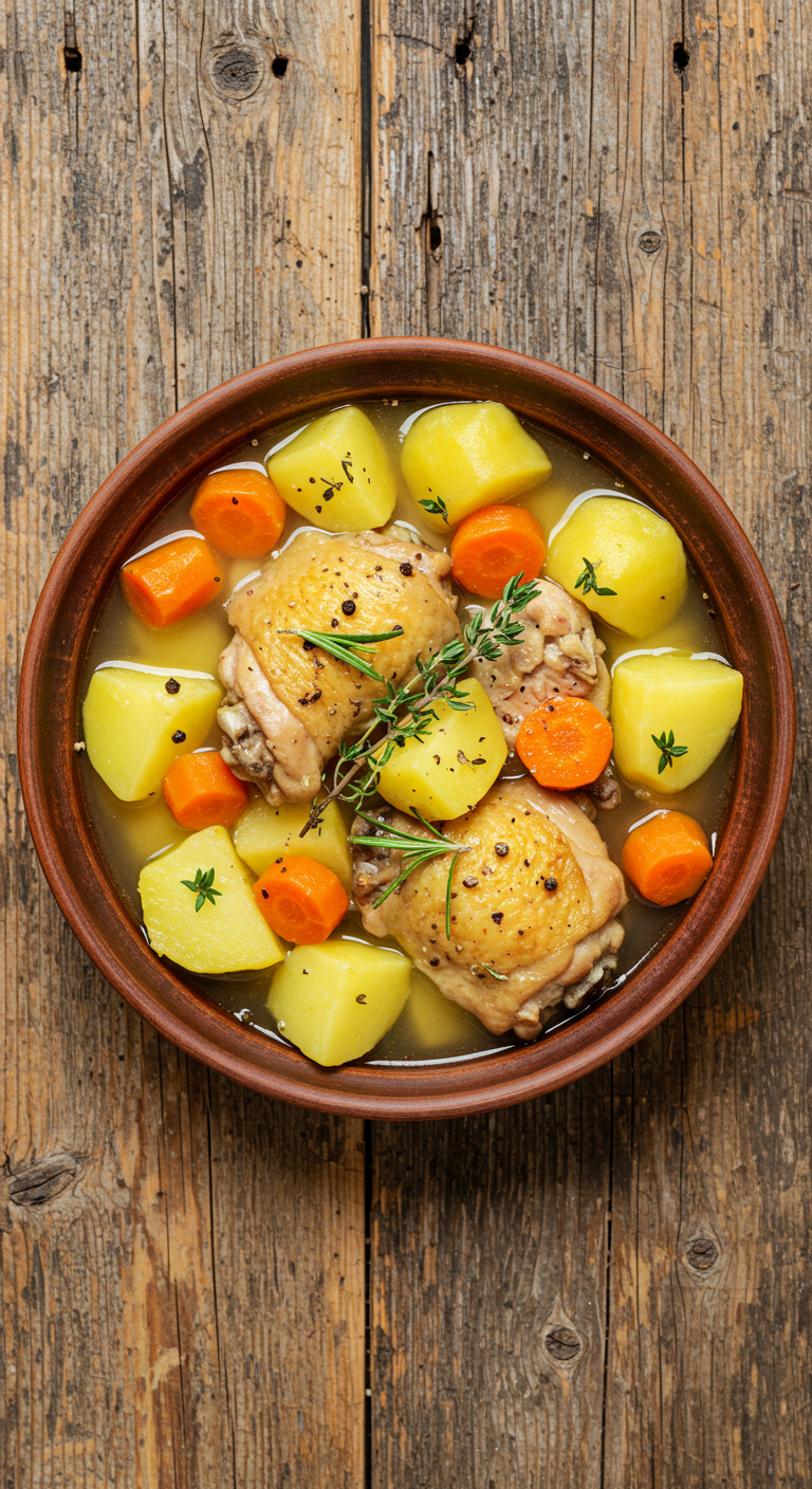 Rustic Chicken & Potato Stew with Carrot & Herbs