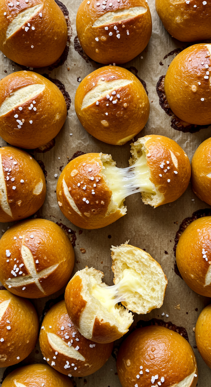 Warm Gooey Cheesy Pretzel Bites