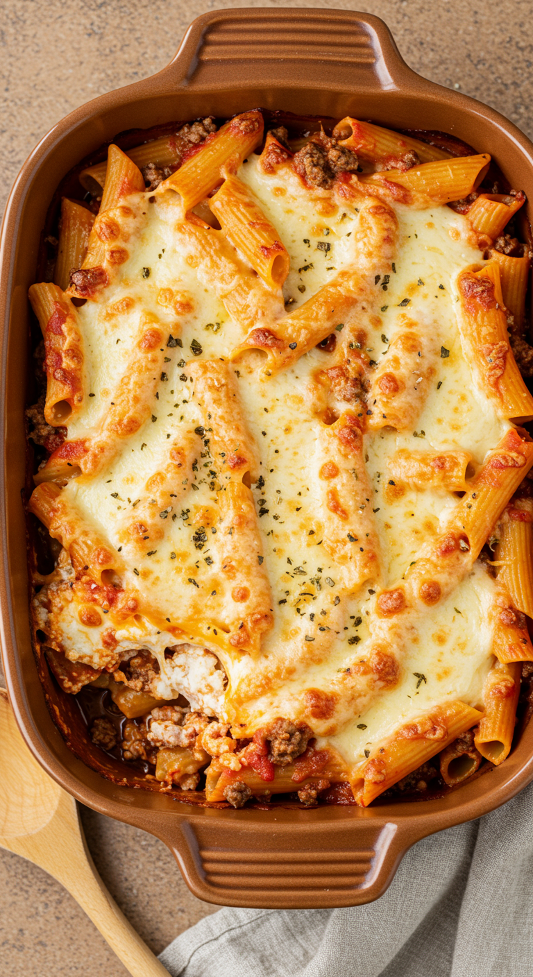 Baked Ziti with Meat Sauce