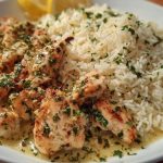Chicken Scampi with Garlic Parmesan Rice