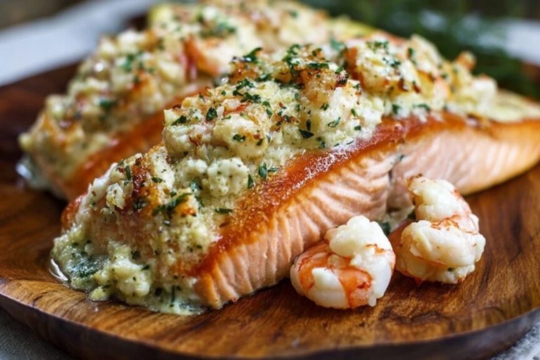 Elegant Crab and Shrimp Stuffed Salmon for Special Occasions