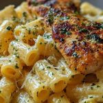 Garlic Butter Chicken with Rigatoni and Parmesan