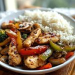 Garlic Chicken Stir-Fry with Rice