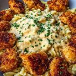Parmesan Crusted Chicken Bites & Smoked Cajun Alfredo Gemelli