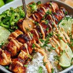 Sweet Chili Chicken Bowl with Coconut Lime Drizzle