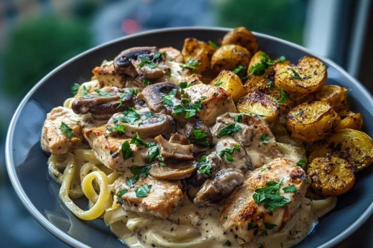Ultimate Creamy Mushroom Chicken Alfredo Recipe