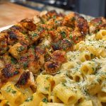 Cheesy Rigatoni with Garlic Parmesan Chicken