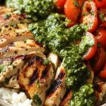Chimichurri Grilled Chicken Bowl with Garlic Sauce