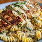 Creamy Cajun Chicken Rotini with Garlic Mozzarella Sauce