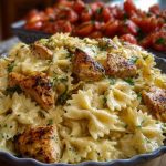 Easy Creamy Velveeta Chicken Bowtie Pasta with Garlic Mozzarella Sauce