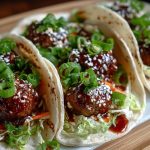 Korean BBQ Meatball Tacos