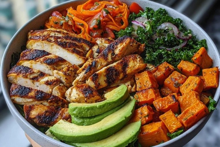 Loaded Grilled Chicken & Sweet Potato Power Bowl