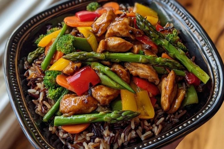 Next-Level Teriyaki Chicken Stir-Fry with Rainbow Veggies & Wild Rice