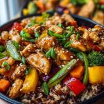 Ultimate Teriyaki Chicken Stir-Fry Recipe with Rainbow Veggies & Wild Rice