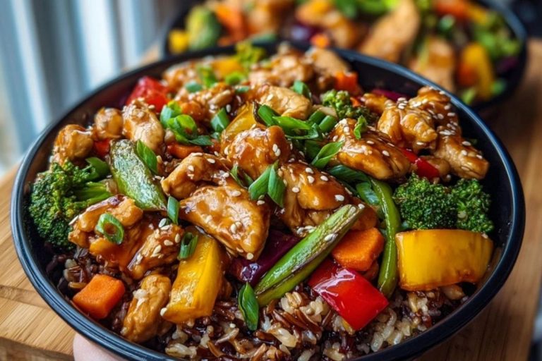Ultimate Teriyaki Chicken Stir-Fry Recipe with Rainbow Veggies & Wild Rice