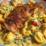 Cajun Garlic Chicken Tortellini in Three-Cheese Cream 1
