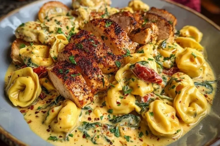 Cajun Garlic Chicken Tortellini in Three-Cheese Cream 1