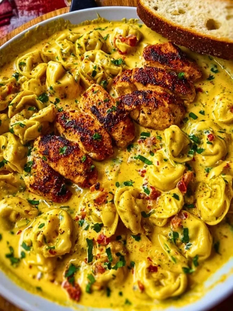 Cajun Garlic Chicken Tortellini in Three-Cheese Cream 2