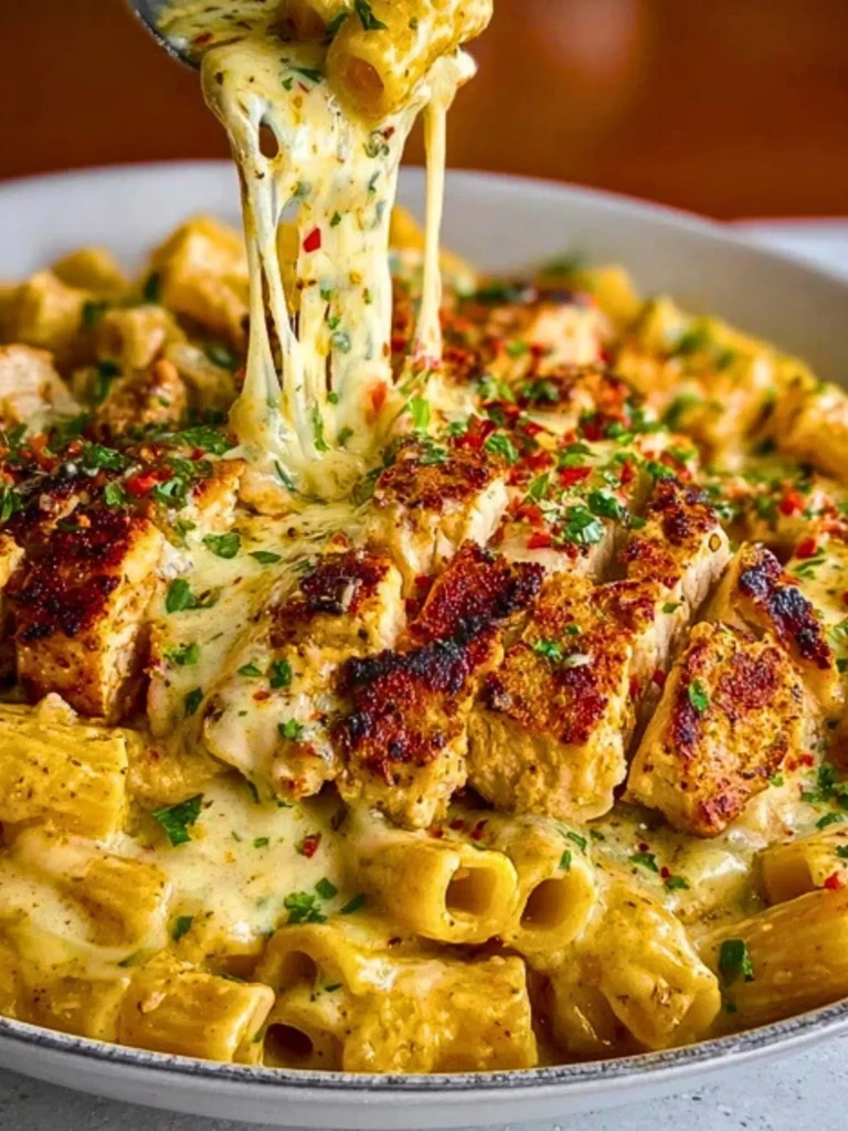 Creamy Cajun Chicken Rigatoni with Garlic Mozzarella Sauce 2