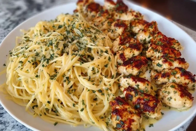 Creamy Garlic Parmesan Chicken with Cheesy Spaghetti 1