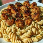 Creamy Jalapeño Garlic Chicken Bites with Twisted Cheddar Cajun Pasta 1