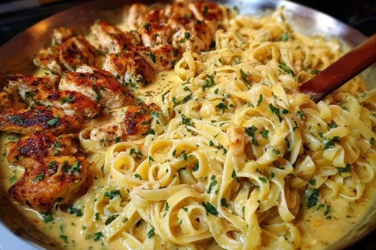 Creamy Mozzarella Chicken Linguine in Garlic Cajun Butter