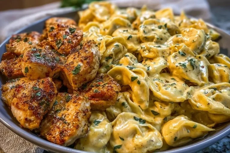 Creamy Mushroom Garlic Chicken Alfredo & Hot Honey Roasted Potatoes 1