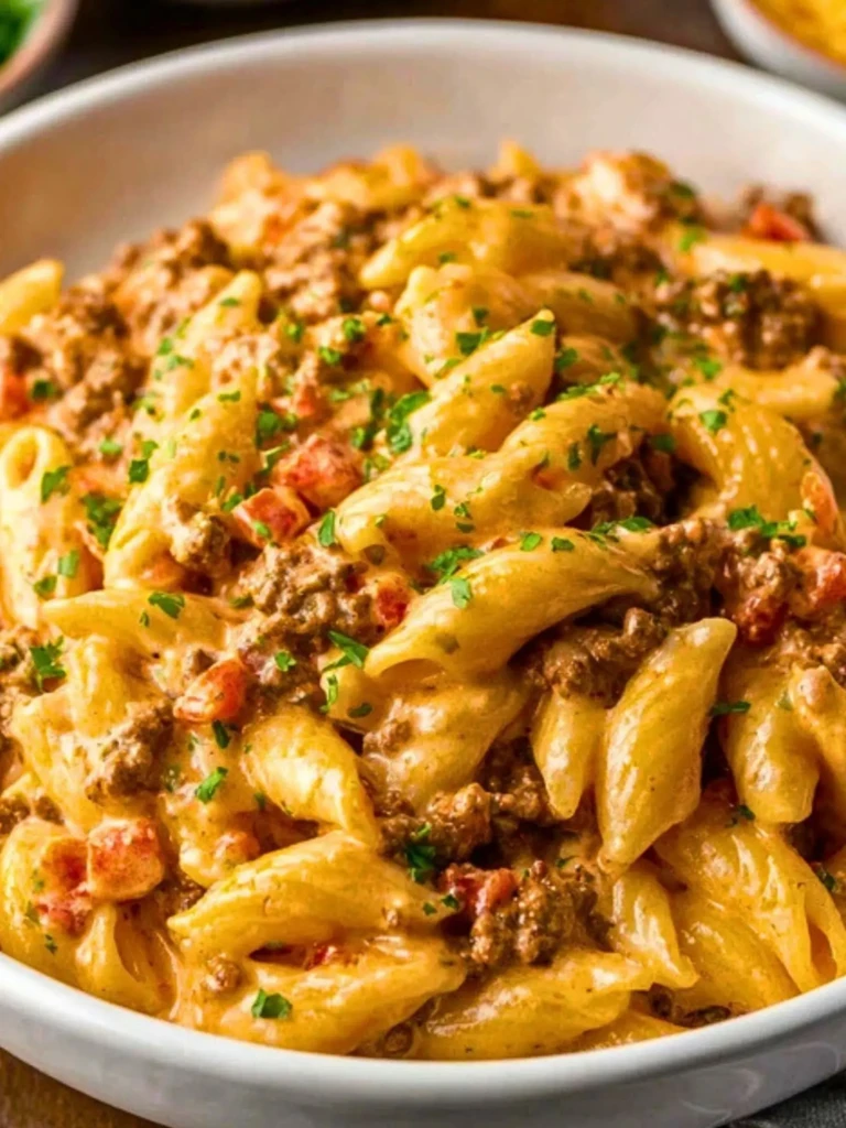 Creamy Rotel Pasta & Ground Beef 2