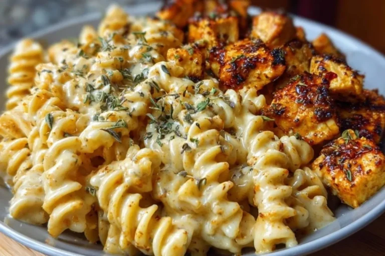 Creamy Velveeta Chicken Rotini with Mozzarella Garlic Sauce 1