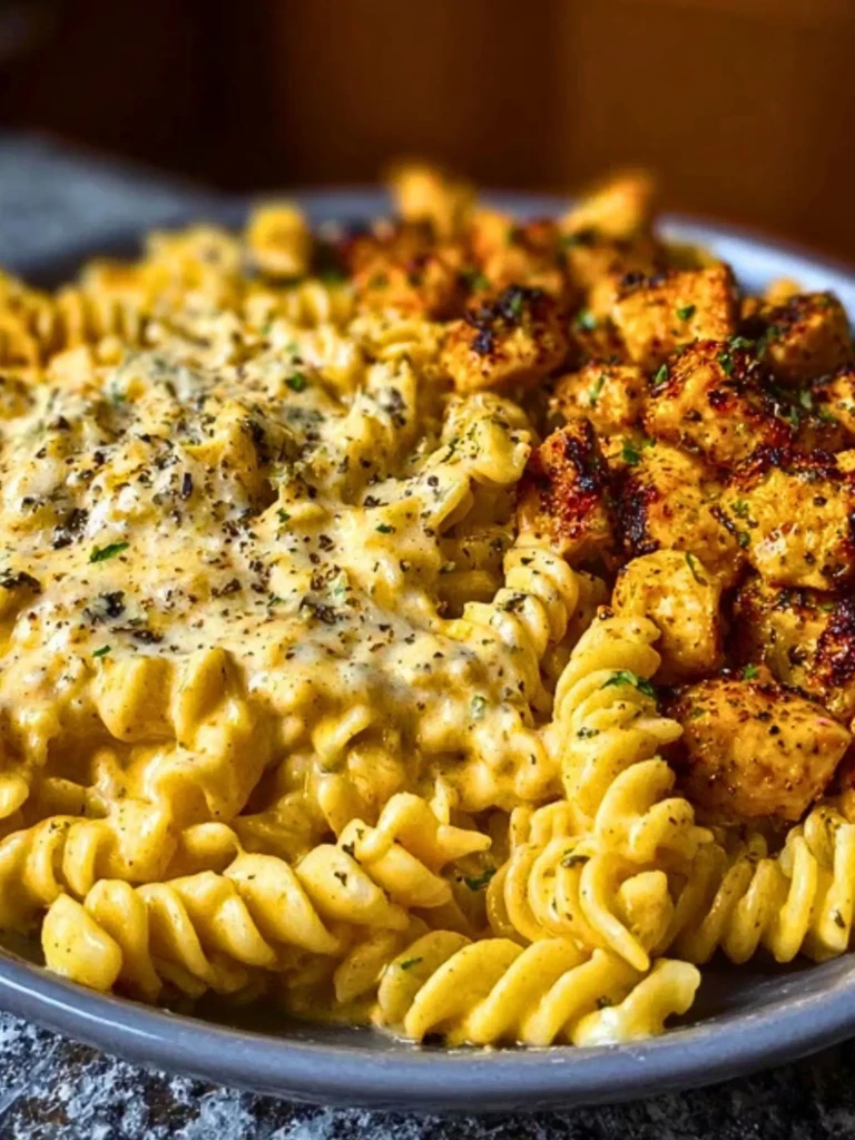 Creamy Velveeta Chicken Rotini with Mozzarella Garlic Sauce 2