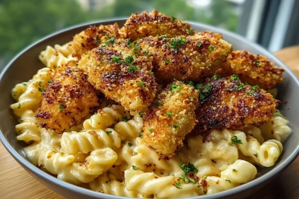 Crispy Parmesan Chicken Bites with Smoked Cajun Alfredo Recipe 1