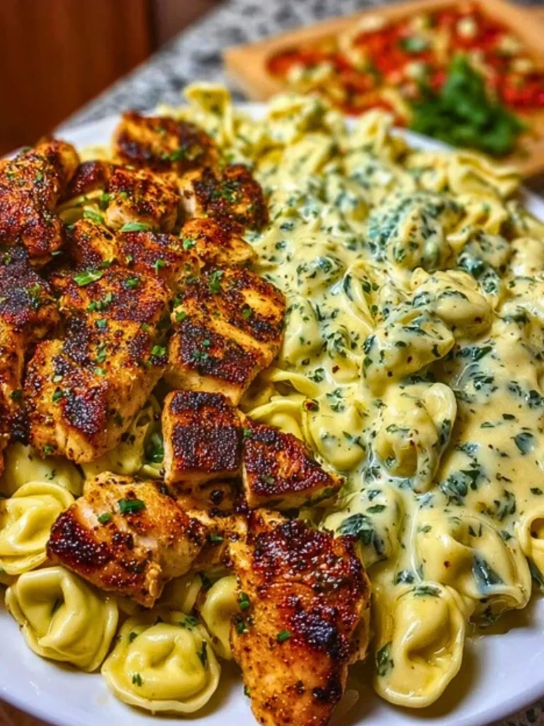 Easy Creamy Velveeta Chicken Tortellini with Mozzarella Garlic Sauce One-Pot Dinner 2