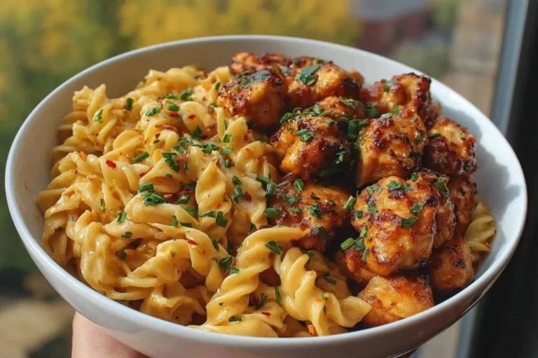Garlic Butter Chicken Bites & Spicy Cajun Alfredo Twisted Pasta 1