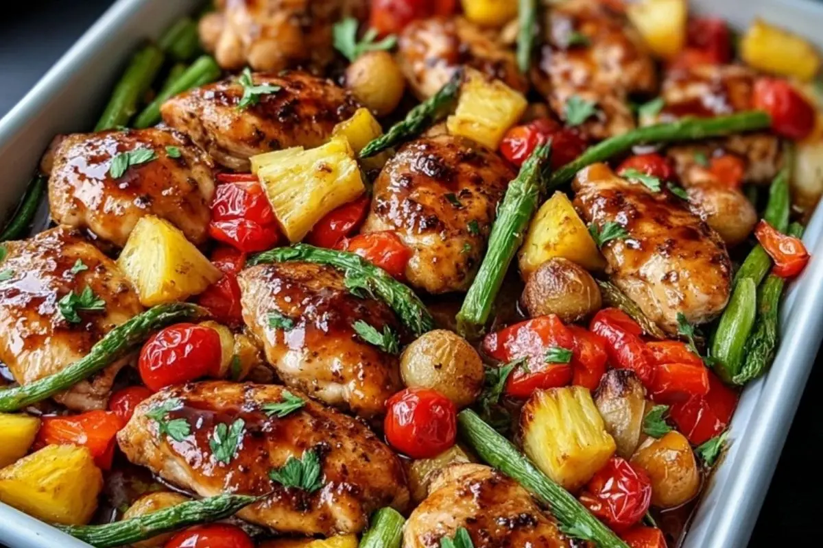 Hawaiian Chicken Sheet Pan 1