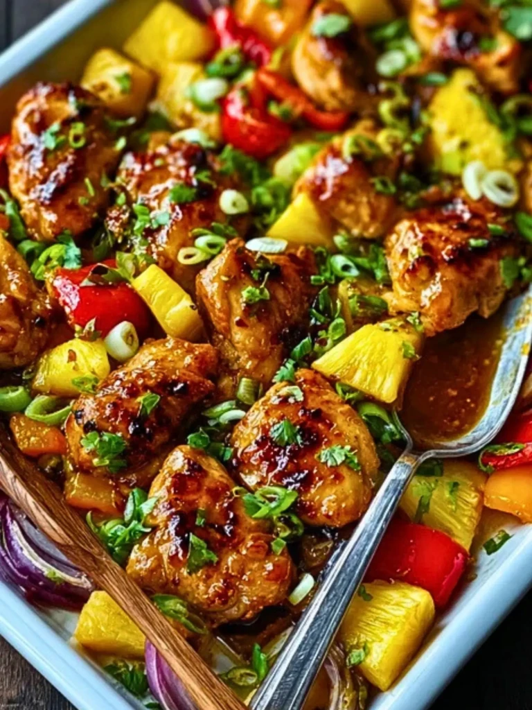 Hawaiian Chicken Sheet Pan 2