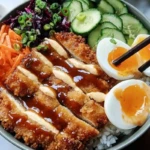 Japanese Katsu Bowls with Tonkatsu Sauce 1