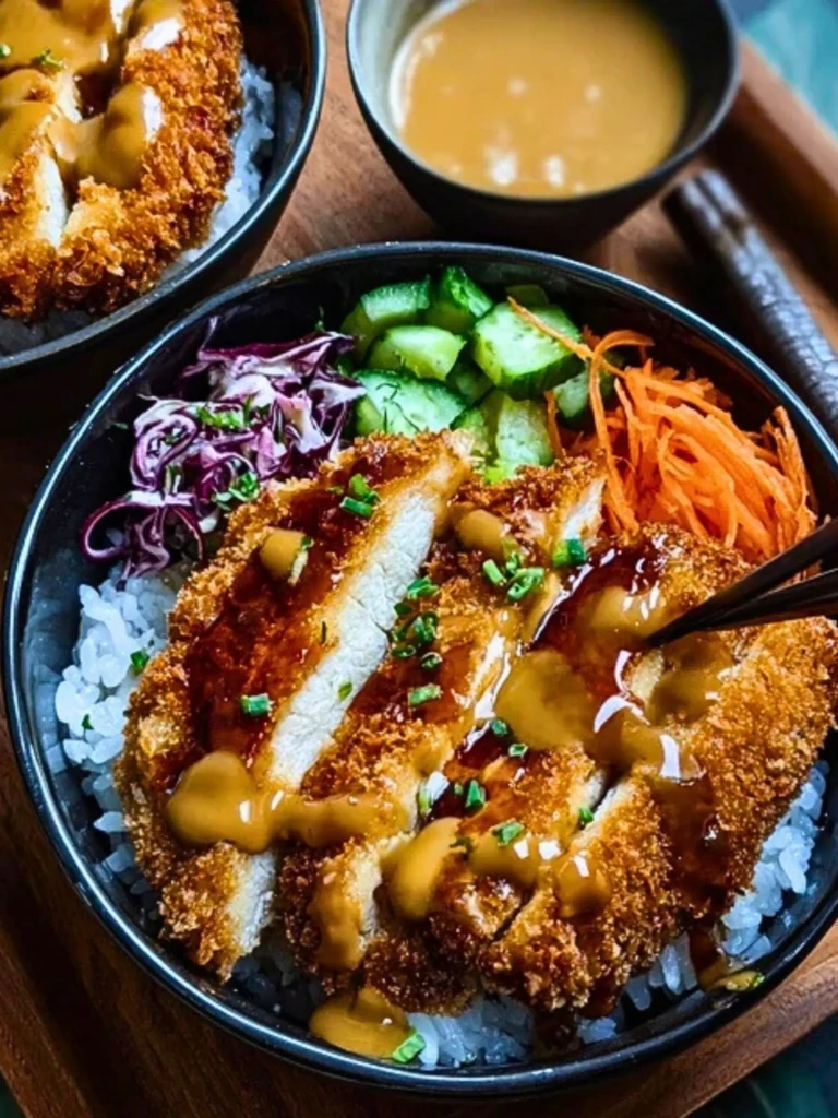 Japanese Katsu Bowls with Tonkatsu Sauce 2