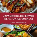 Japanese Katsu Bowls with Tonkatsu Sauce Pin