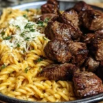 One-Pan Steak Bites & Cheesy Garlic Butter Noodles 1