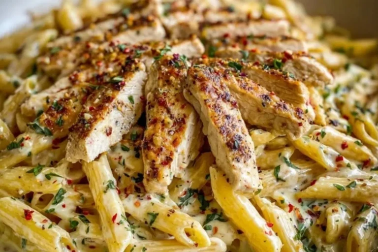 One Pot Creamy Garlic Parmesan Chicken Penne 1