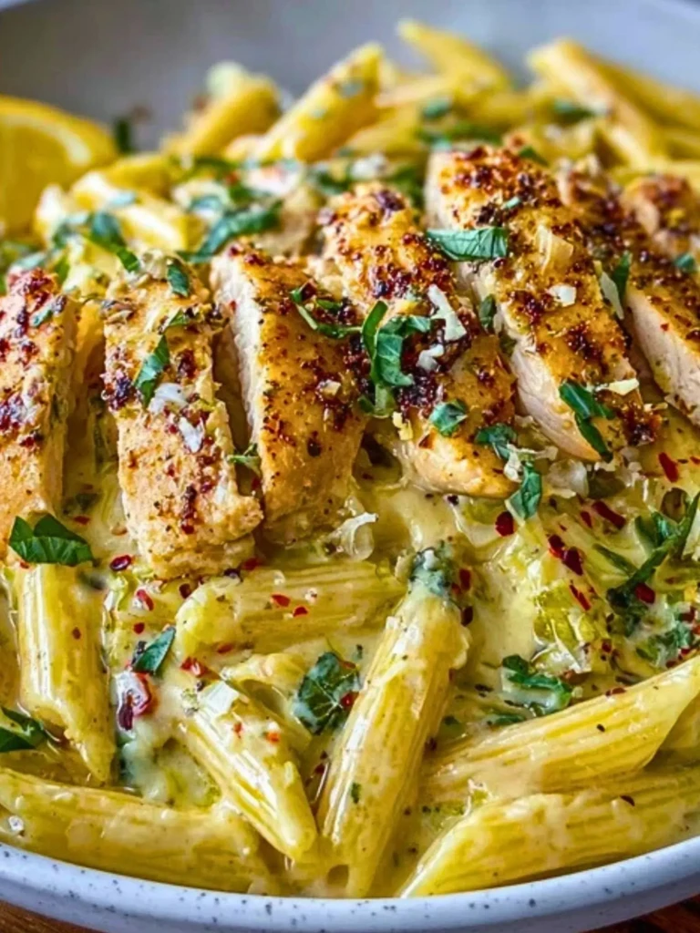 One Pot Creamy Garlic Parmesan Chicken Penne 2