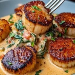 Seared Scallops with Spicy Cajun Cream Sauce 1