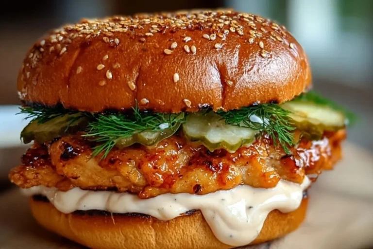 Spicy Chicken Sandwich with Creamy Homemade Sauce 1
