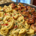 Spicy Garlic Chicken Tortellini in Cheesy Alfredo Cream 1